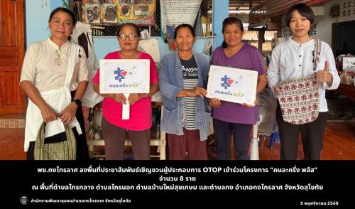 ประชาสัมพันธ์เชิญชวนผู้ประกอบการ OTOP เข้าร่วมโครงการ “คนละครึ่ง พลัส”